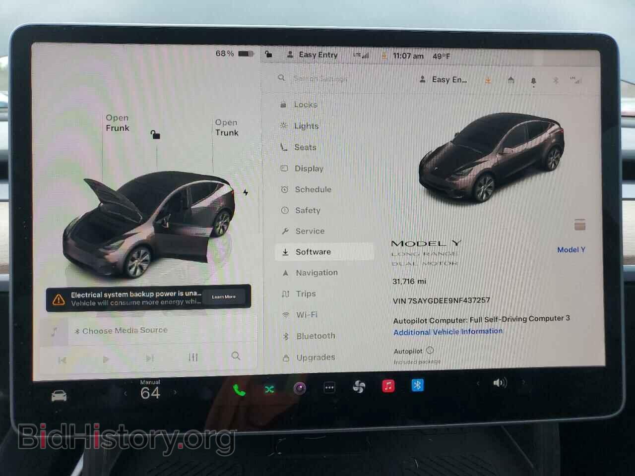 2022 TESLA MODEL Y - VIN: 7SAYGDEE9NF437257 - Фото 9