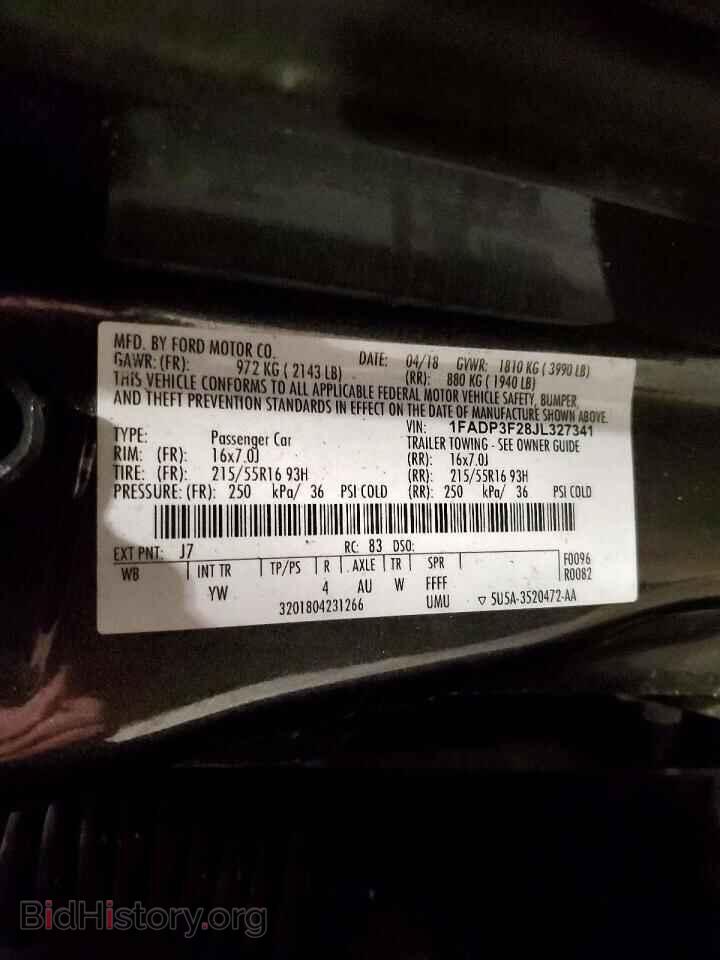 2018 FORD FOCUS - VIN: 1FADP3F28JL327341 - Фото 13
