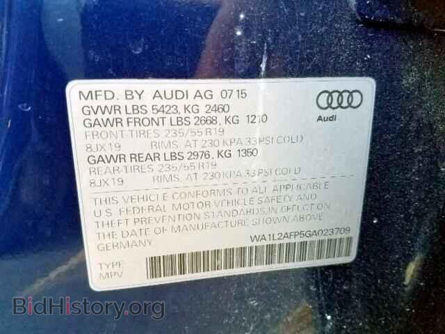 2016 AUDI Q5 - VIN: WA1L2AFP5GA023709 - Фото 10