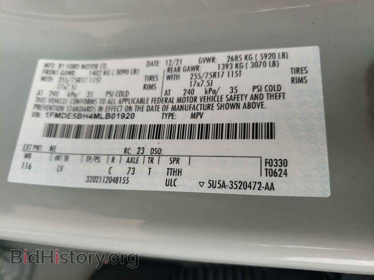 2021 FORD BRONCO - VIN: 1FMDE5BH4MLB01920 - Photo 12