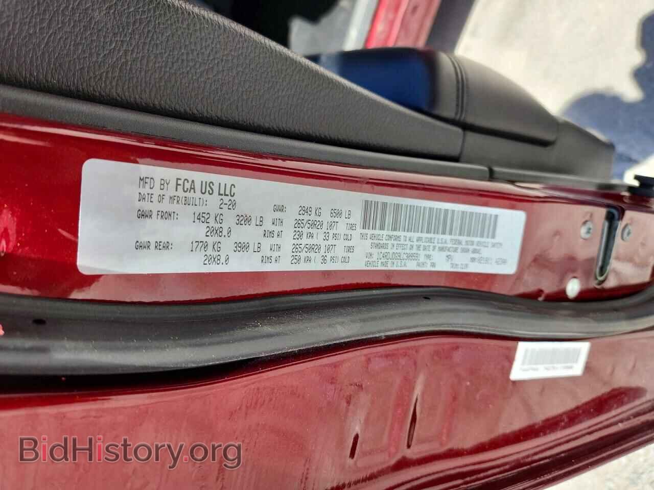 2020 DODGE DURANGO - VIN: 1C4RDJDG9LC309591 - Photo 13