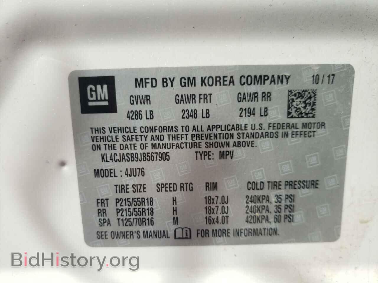 2018 BUICK ENCORE - VIN: KL4CJASB9JB567905 - Photo 10