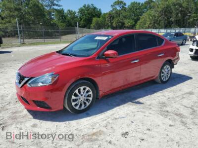 2018 Nissan SENTRA S, red — VIN 3N1AB7AP2JY214436, Copart