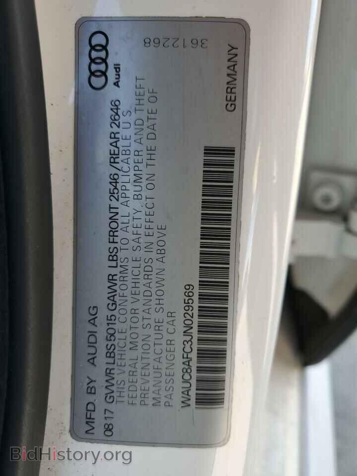 2018 AUDI A6 - VIN: WAUC8AFC3JN029569 - Фото 12