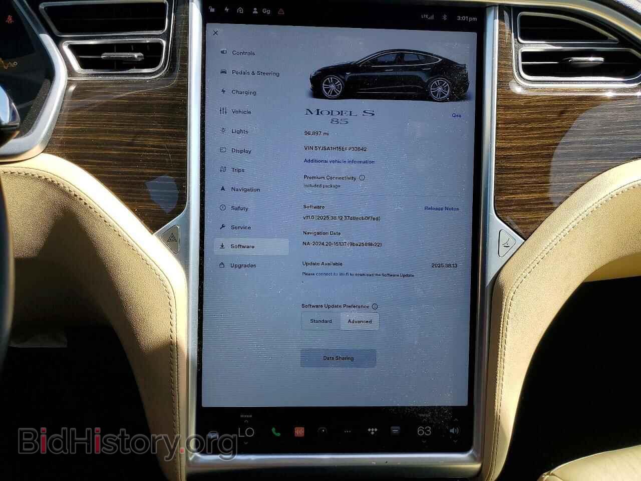 2014 TESLA MODEL S - VIN: 5YJSA1H15EFP33842 - Фото 9