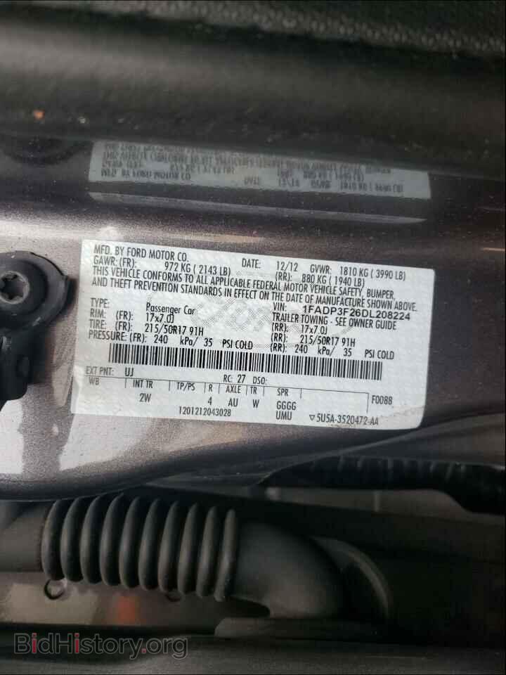 2013 FORD FOCUS - VIN: 1FADP3F26DL208224 - Фото 10