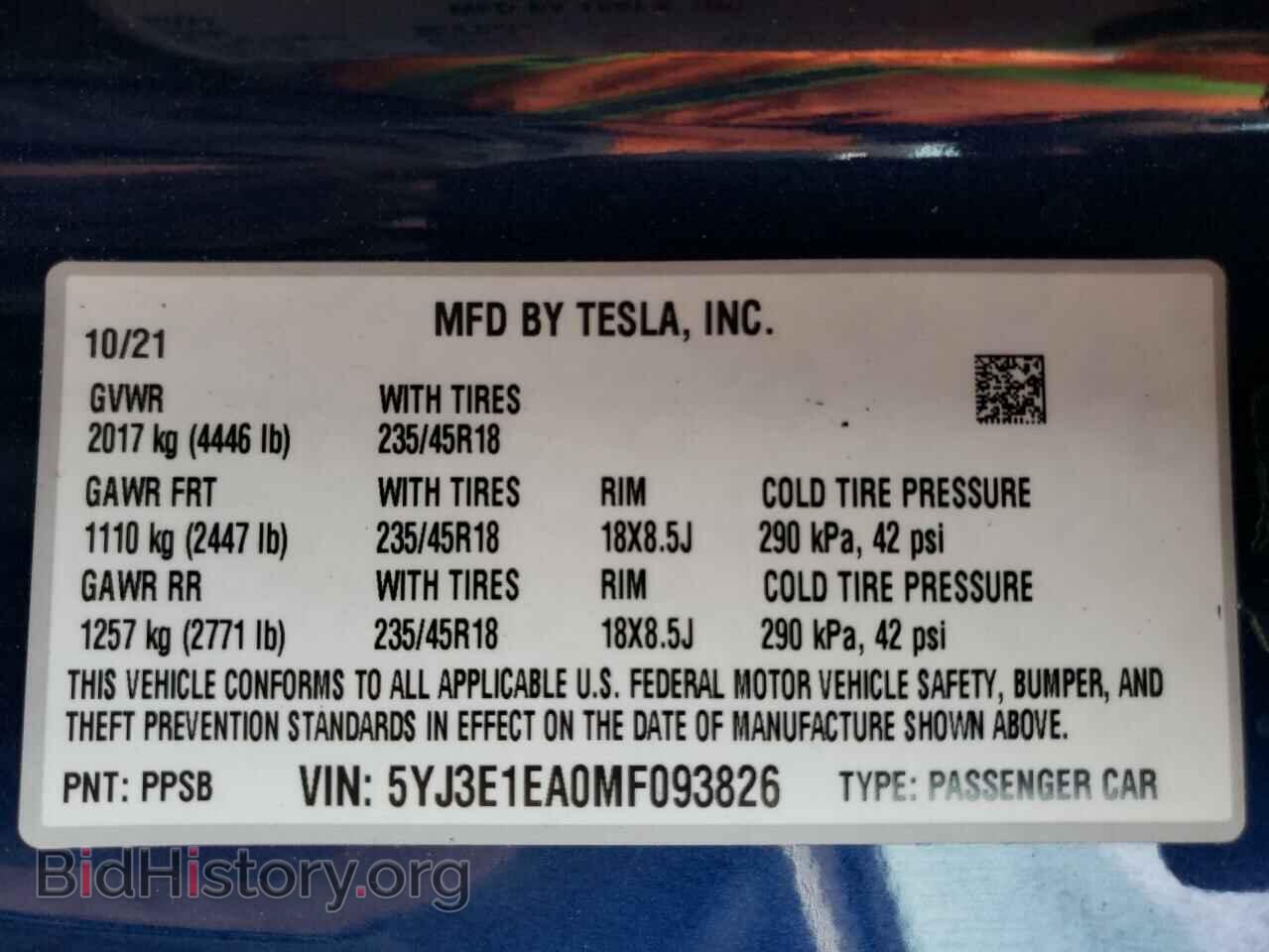 2021 TESLA MODEL 3 - VIN: 5YJ3E1EA0MF093826 - Photo 13