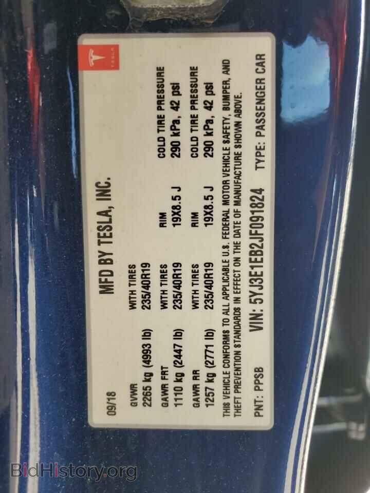 2018 TESLA MODEL 3 - VIN: 5YJ3E1EB2JF091824 - Photo 12