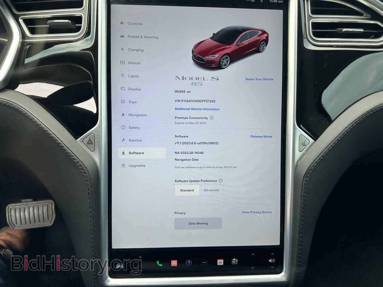 2013 TESLA MODEL S - VIN: 5YJSA1CN9DFP27292 - Photo 8