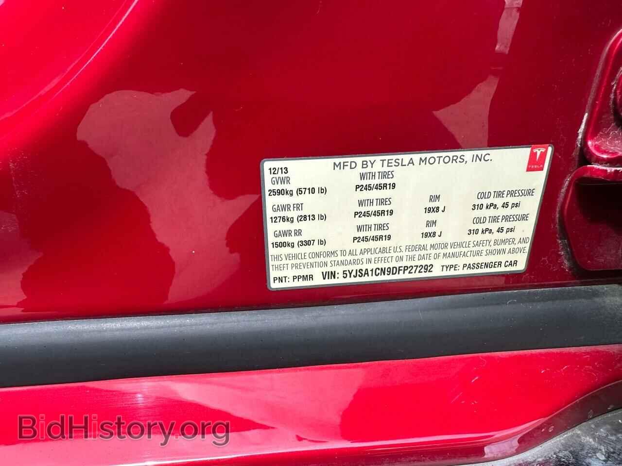2013 TESLA MODEL S - VIN: 5YJSA1CN9DFP27292 - Photo 10