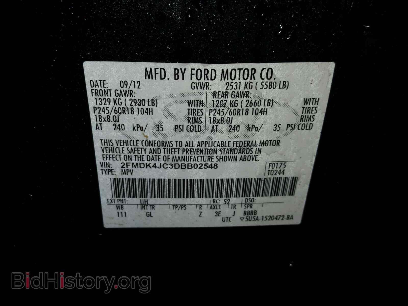 2013 FORD EDGE SEL - VIN: 2FMDK4JC3DBB02548 - Photo 10