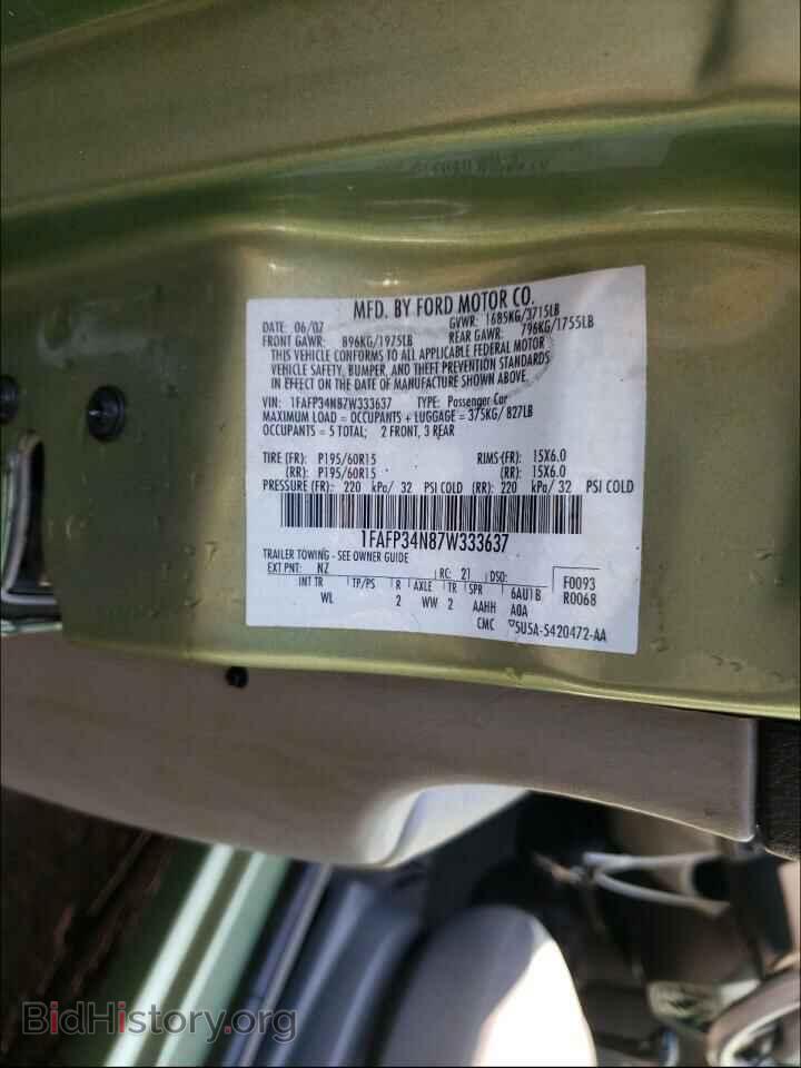 2007 FORD FOCUS - VIN: 1FAFP34N87W333637 - Фото 10
