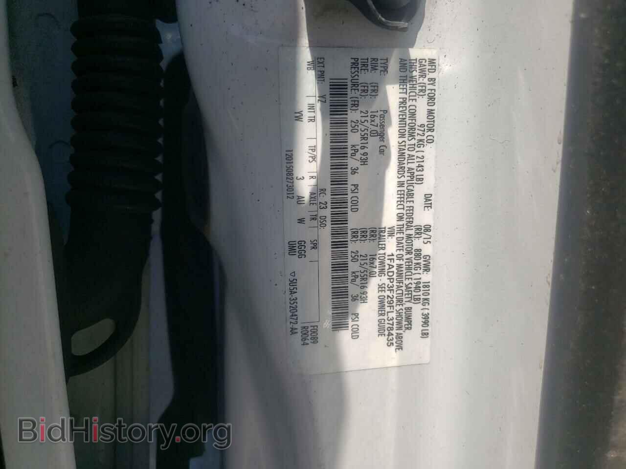 2015 FORD FOCUS - VIN: 1FADP3F29FL378435 - Фото 10
