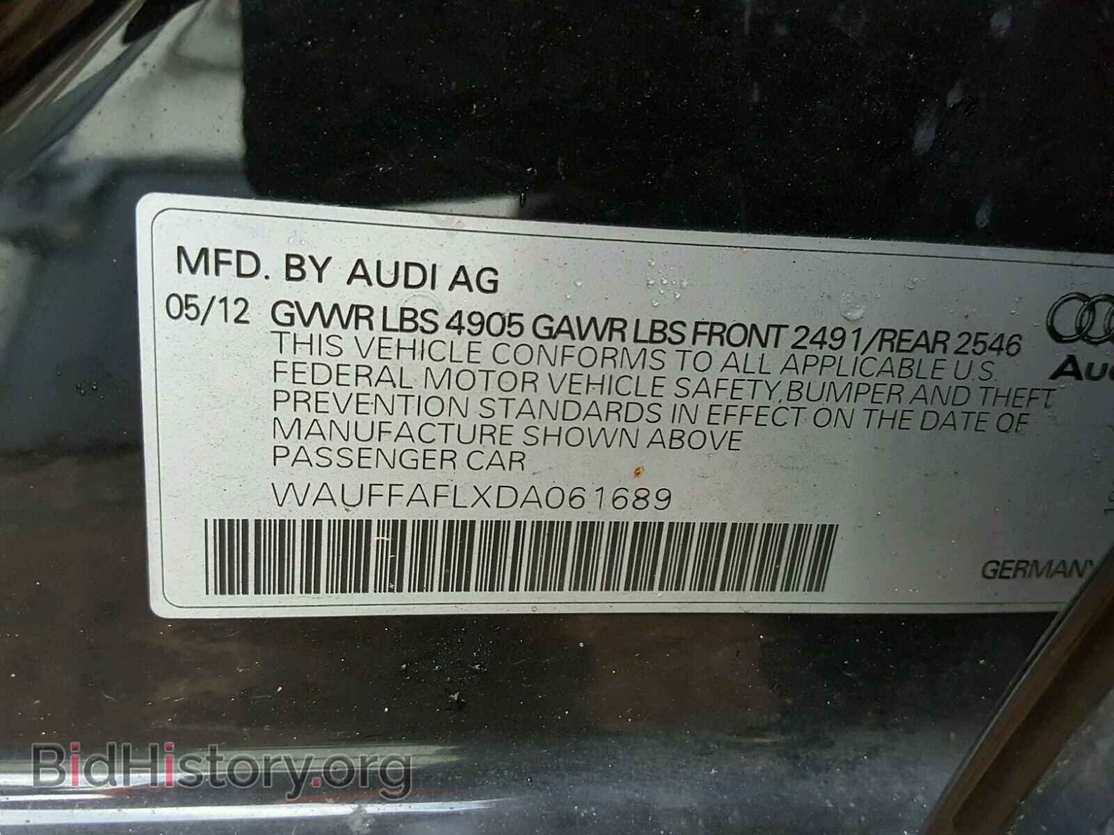 2013 AUDI A4 - VIN: WAUFFAFLXDA061689 - Photo 10