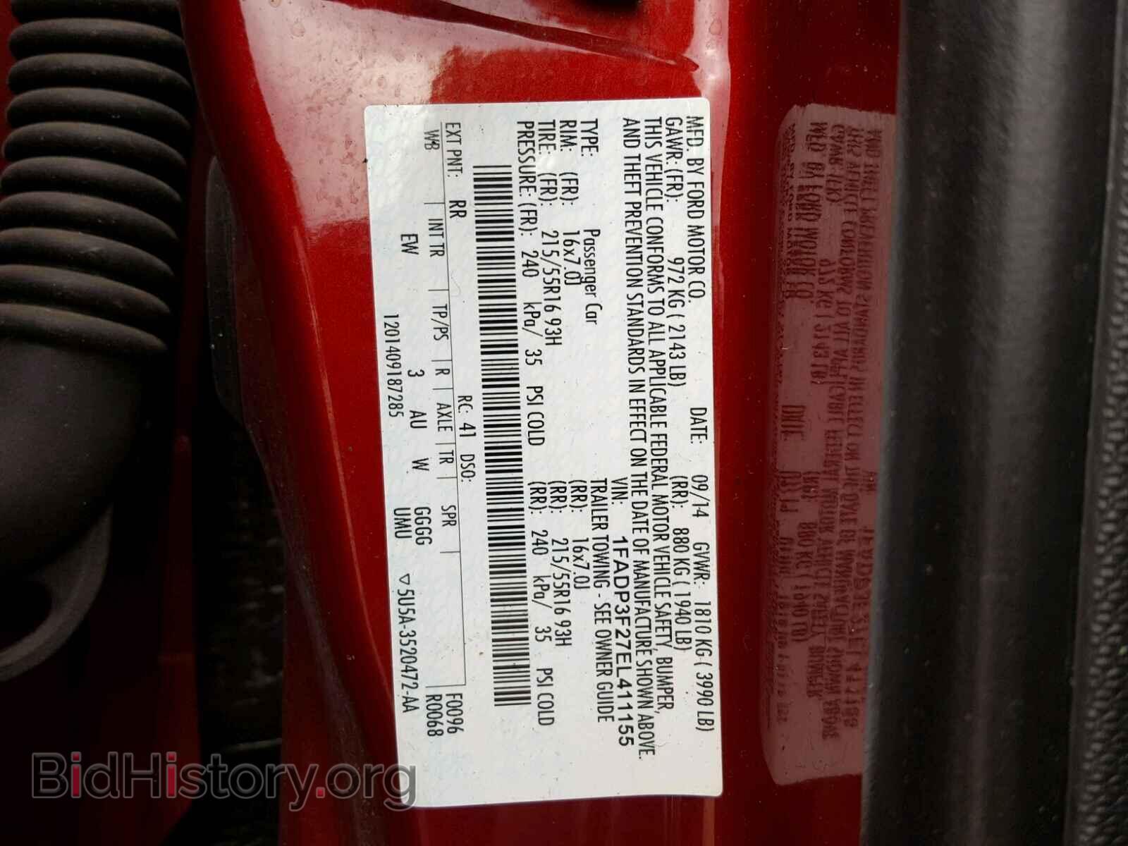 2014 FORD FOCUS SE - VIN: 1FADP3F27EL411155 - Фото 10