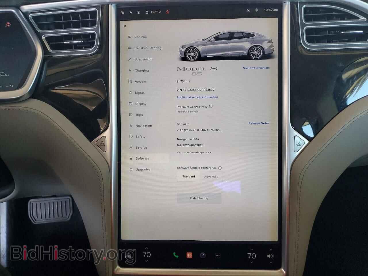 2013 TESLA MODEL S - VIN: 5YJSA1CN9DFP23632 - Фото 9