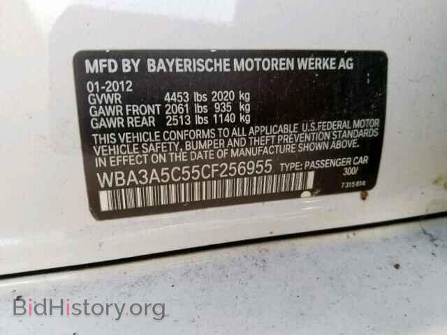 2012 BMW 3 SERIES - VIN: WBA3A5C55CF256955 - Фото 10
