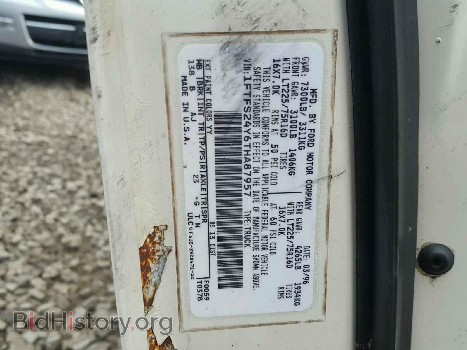 1996 FORD ECONOLINE - VIN: 1FTFS24Y6THA87957 - Фото 10