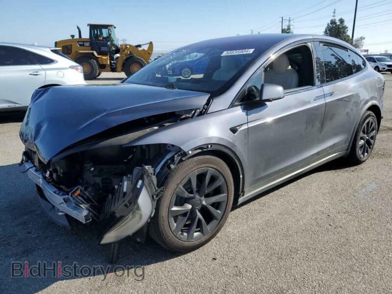 2023 Tesla MODEL X (VIN 7SAXCBE54PF377158) — фото 1 из 12, Copart, повреждение: передняя часть