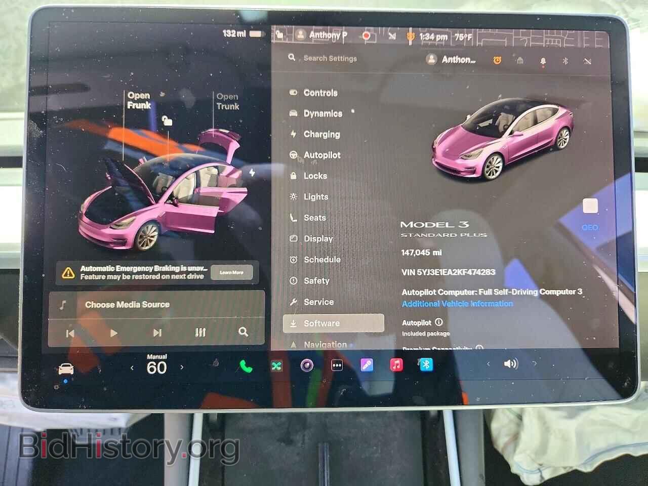 2019 TESLA MODEL 3 - VIN: 5YJ3E1EA2KF474283 - Фото 9