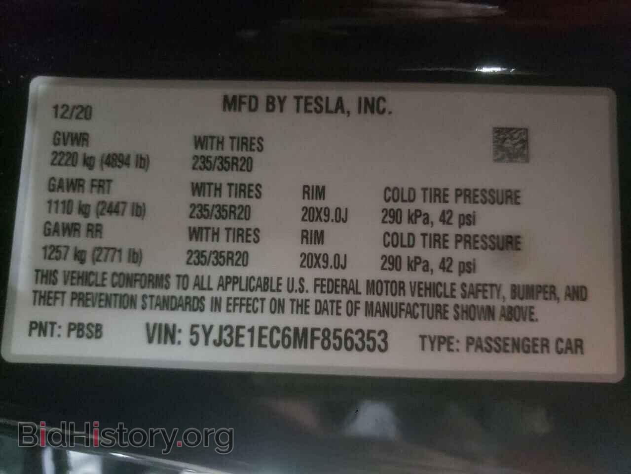 2021 TESLA MODEL 3 - VIN: 5YJ3E1EC6MF856353 - Photo 10