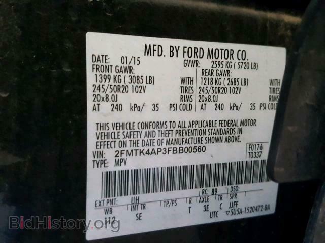 2015 FORD EDGE - VIN: 2FMTK4AP3FBB00560 - Фото 10