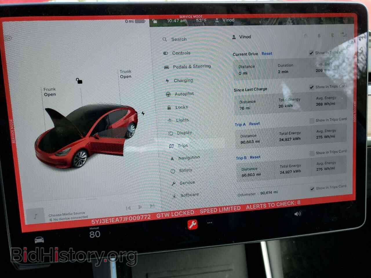 2018 TESLA MODEL 3 - VIN: 5YJ3E1EA7JF009772 - Фото 9