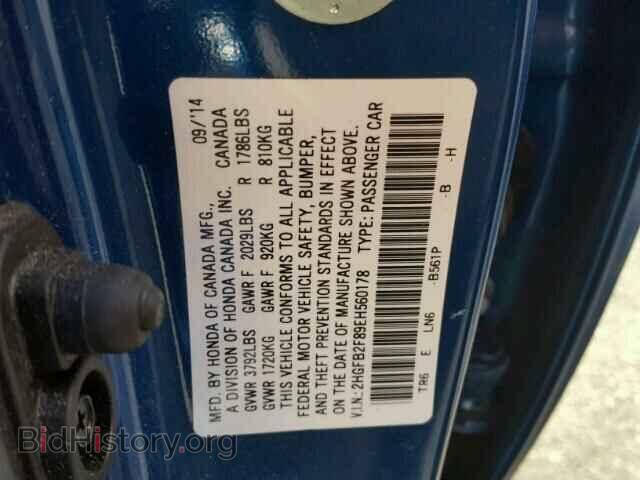 2014 HONDA CIVIC - VIN: 2HGFB2F89EH560178 - Photo 10