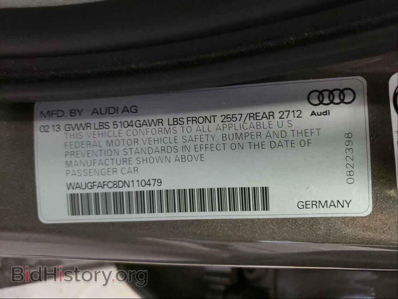 2013 AUDI A6 - VIN: WAUGFAFC8DN110479 - Фото 10