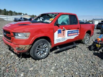 2020 RAM 1500 Laramie, red — VIN 1C6SRFDT3LN229423, Copart
