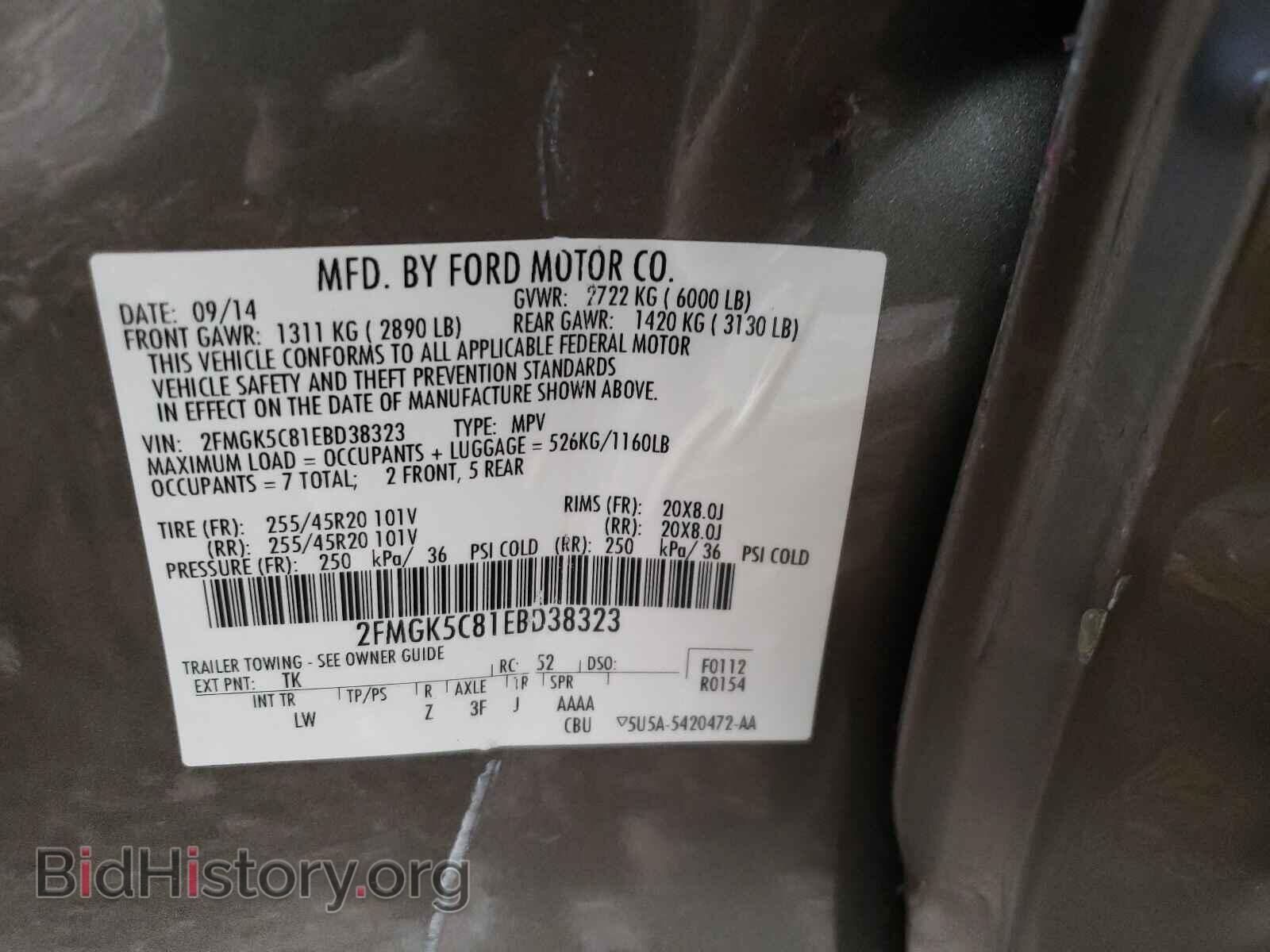 2014 FORD FLEX - VIN: 2FMGK5C81EBD38323 - Photo 10