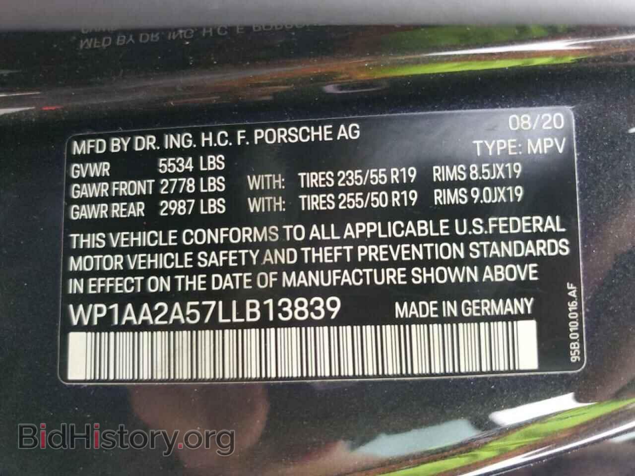 2020 PORSCHE MACAN - VIN: WP1AA2A57LLB13839 - Photo 10