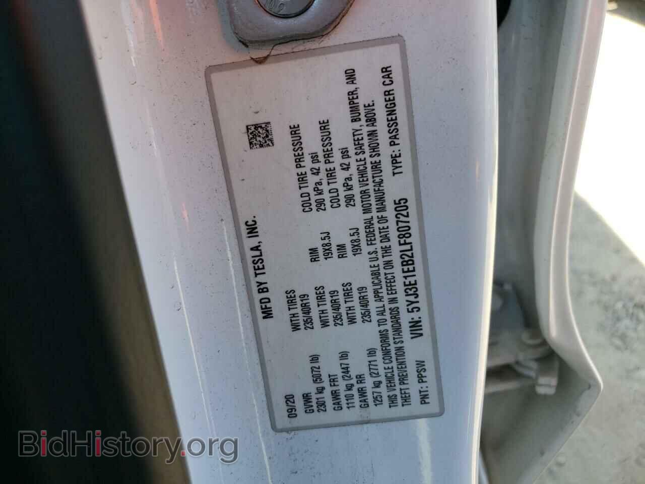 2020 TESLA MODEL 3 - VIN: 5YJ3E1EB2LF807205 - Photo 10