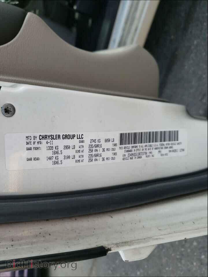 2011 DODGE GRAND CARA - VIN: 2D4RN3DG1BR723790 - Фото 10