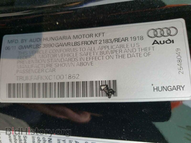2012 Audi TT (VIN TRUKFAFKXC1001862) — фото 10 из 10