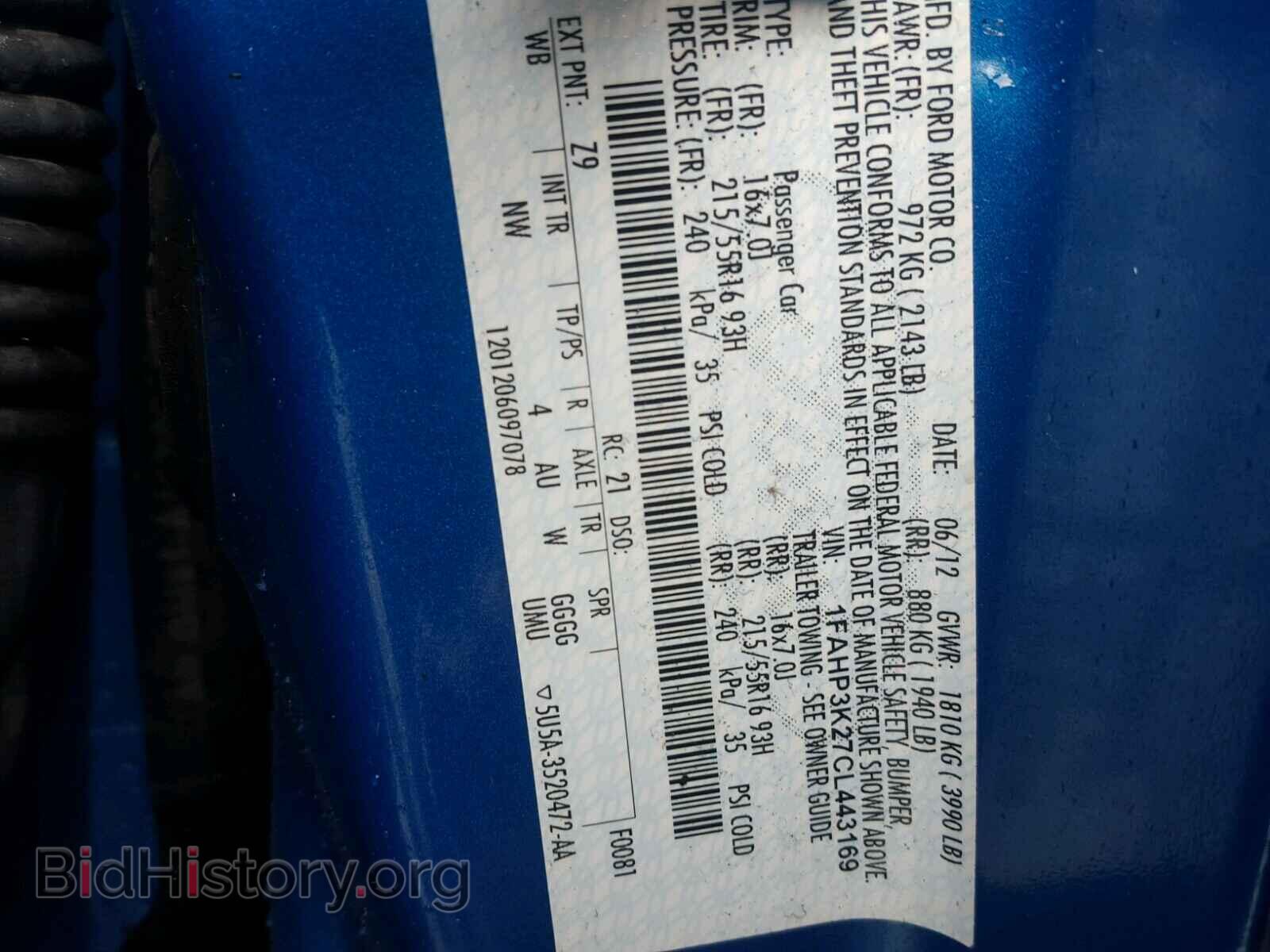 2012 FORD FOCUS - VIN: 1FAHP3K27CL443169 - Photo 10