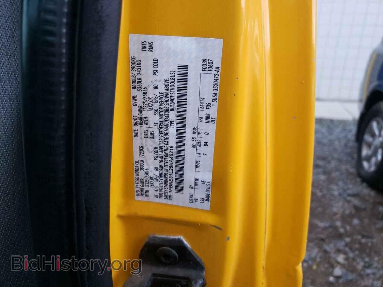 2006 FORD ECONOLINE - VIN: 1FBNE31L26HA46218 - Фото 10