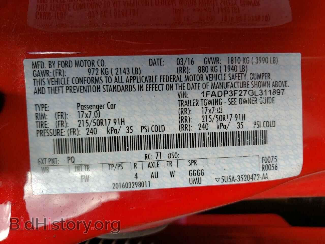 2016 FORD FOCUS - VIN: 1FADP3F27GL311897 - Photo 15