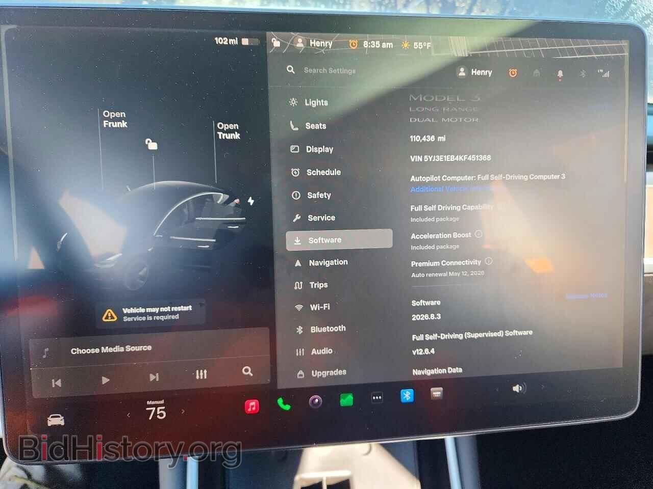 2019 TESLA MODEL 3 - VIN: 5YJ3E1EB4KF451368 - Photo 9