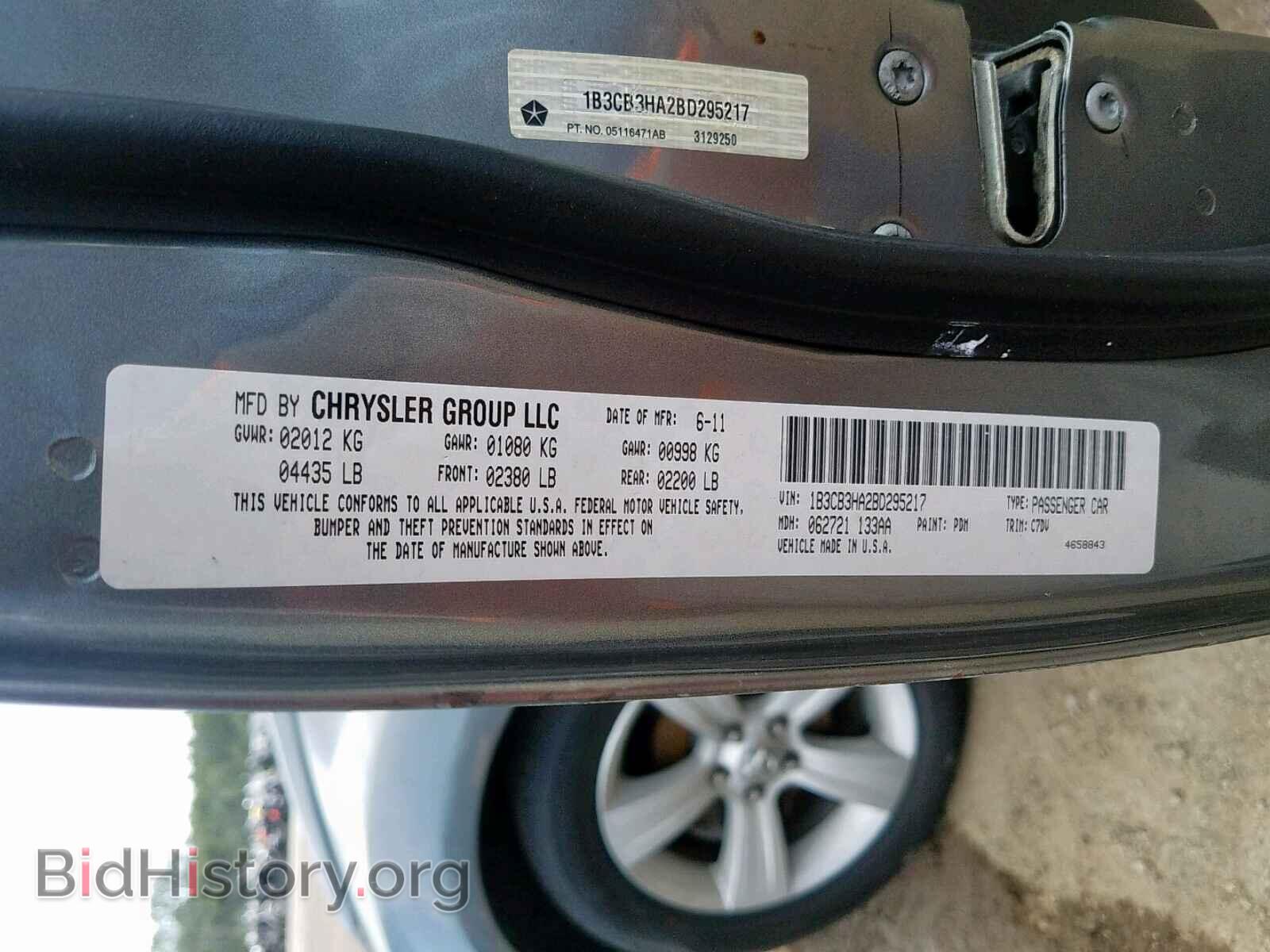2011 DODGE CALIBER - VIN: 1B3CB3HA2BD295217 - Photo 10
