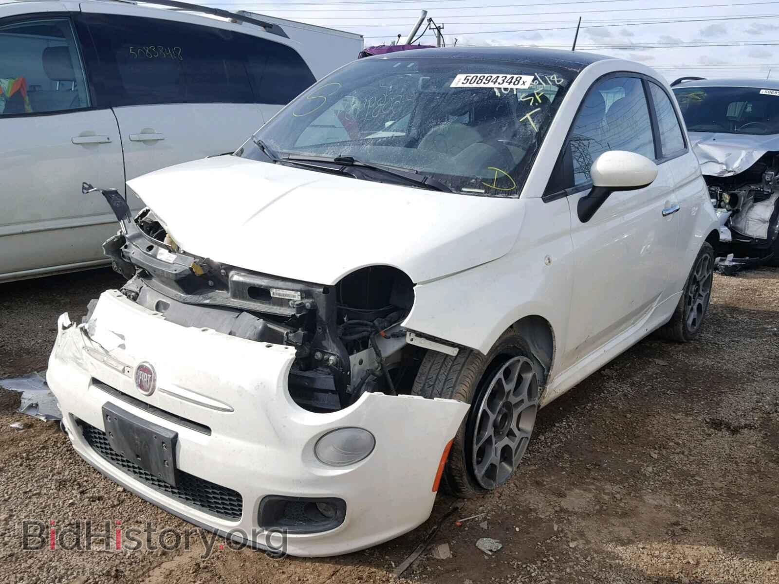 2012 FIAT 500 - VIN: 3C3CFFBR4CT335607 - Фото 2
