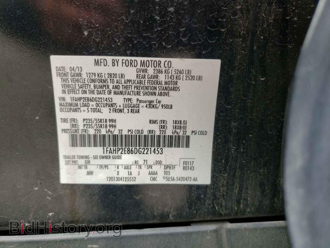 2013 FORD TAURUS - VIN: 1FAHP2E86DG221453 - Photo 10