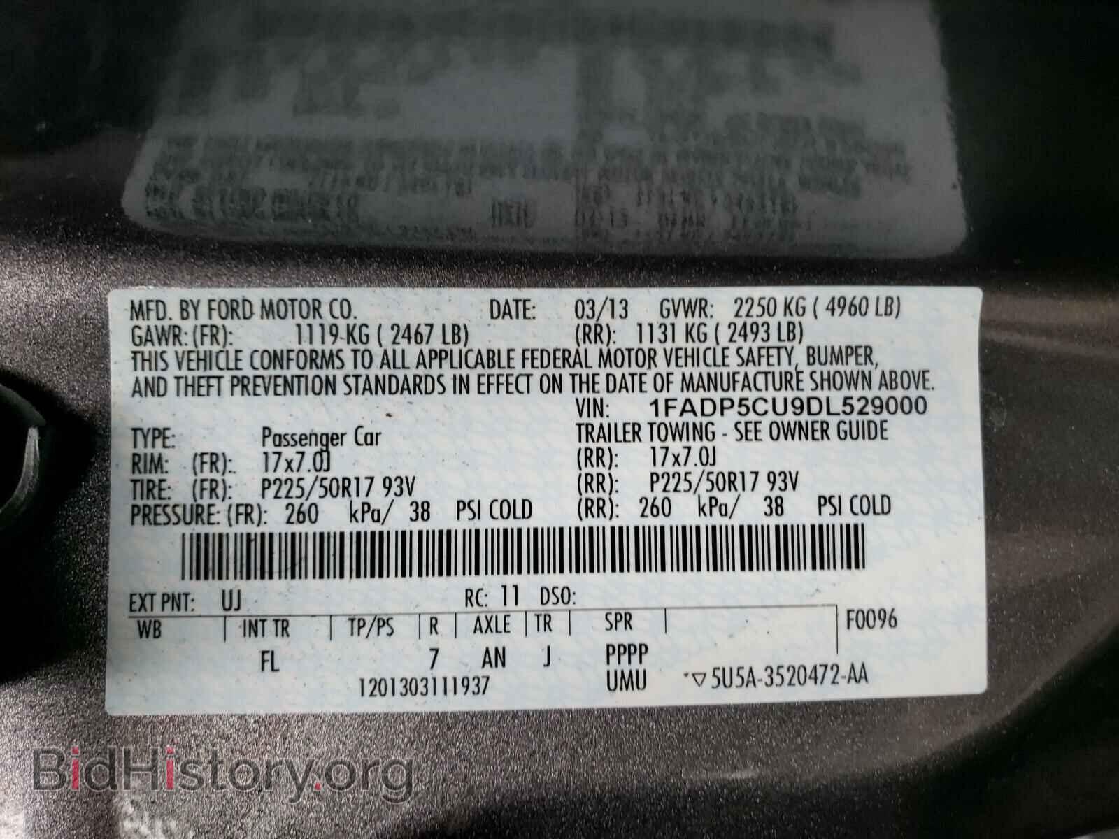 2013 FORD CMAX - VIN: 1FADP5CU9DL529000 - Фото 10