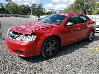2013 Dodge AVENGER Avenger SE, красный — VIN 1C3CDZAB9DN771124, Copart