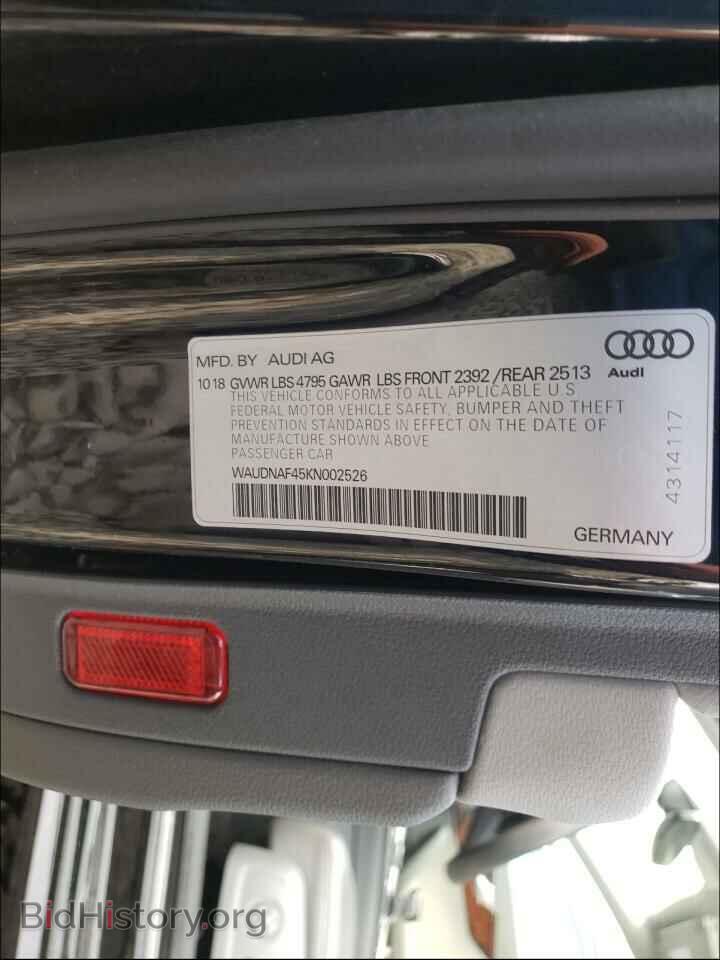 2019 AUDI A4 - VIN: WAUDNAF45KN002526 - Фото 10