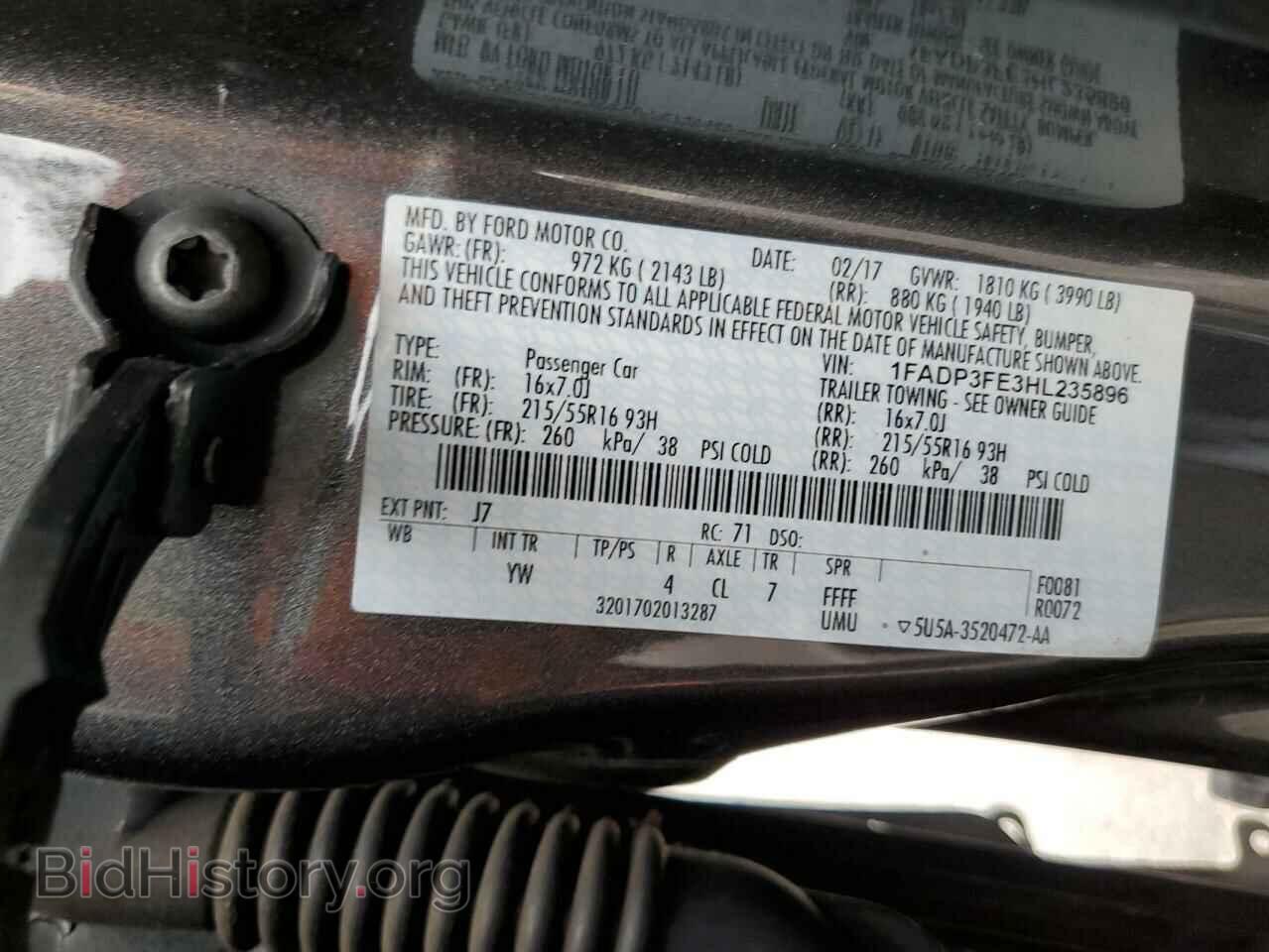 2017 FORD FOCUS - VIN: 1FADP3FE3HL235896 - Фото 13