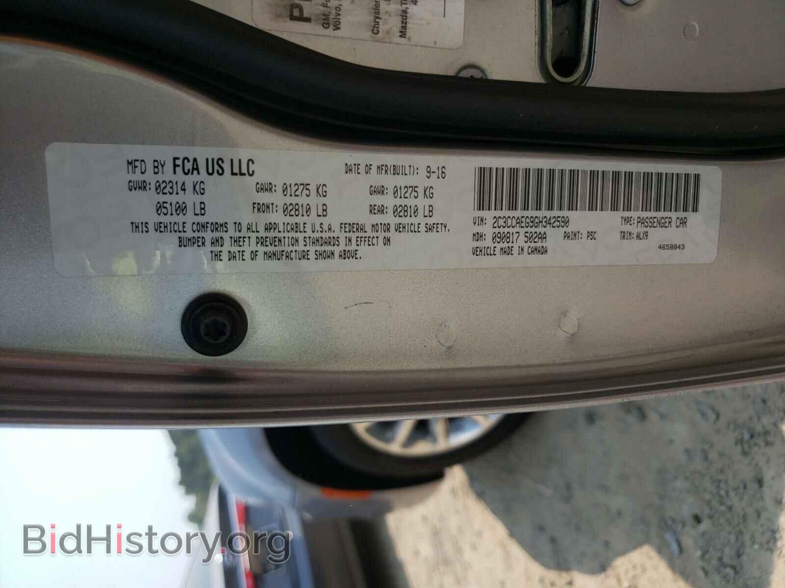 2016 CHRYSLER 300 - VIN: 2C3CCAEG9GH342590 - Photo 10