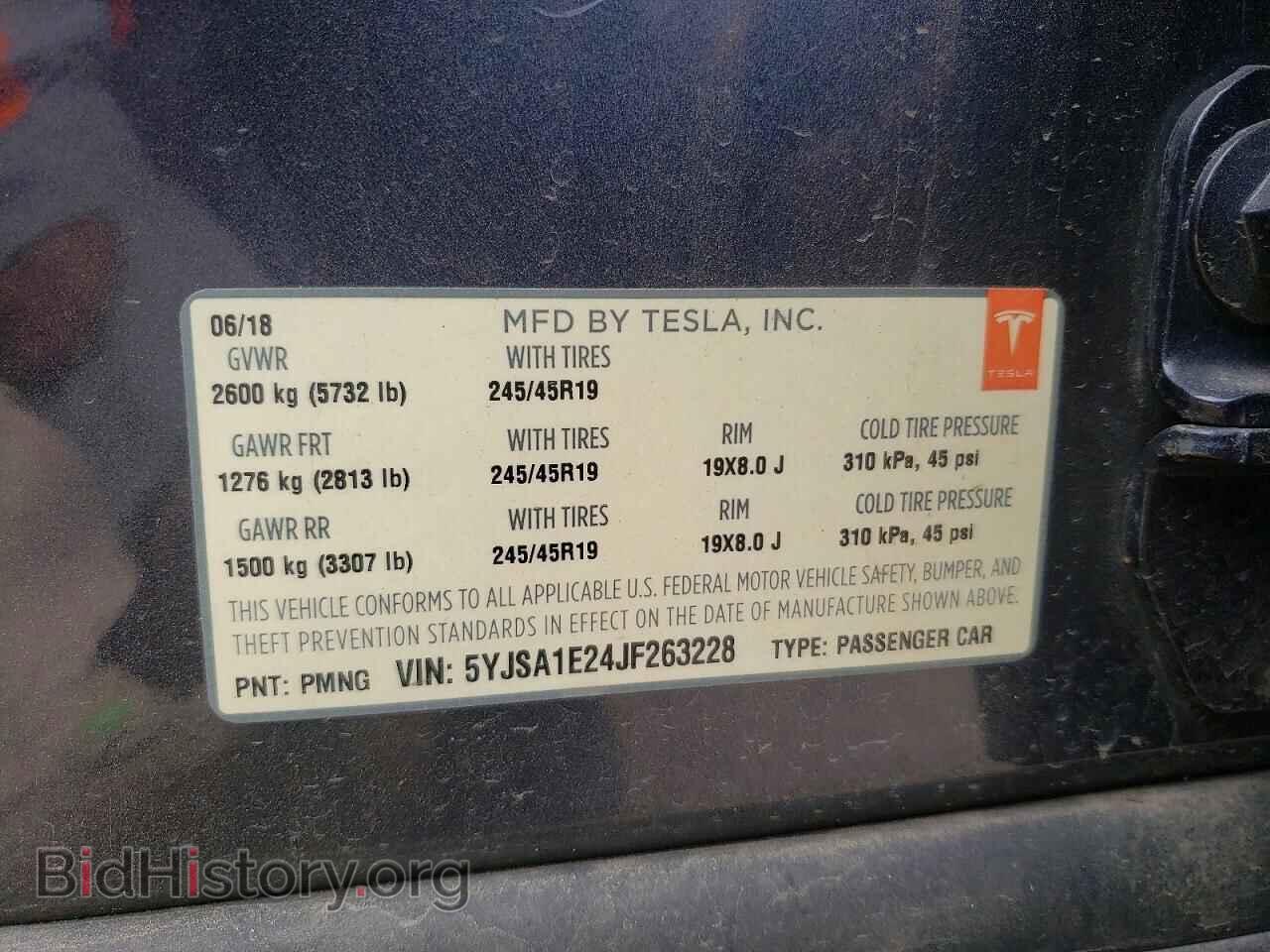 2018 TESLA MODEL S - VIN: 5YJSA1E24JF263228 - Photo 13