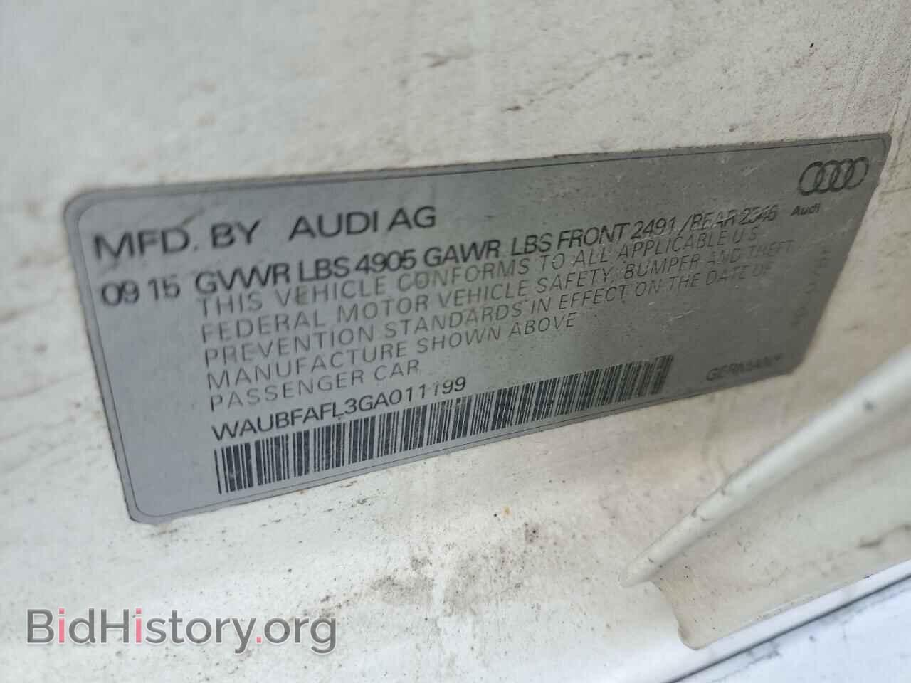 2016 AUDI A4 - VIN: WAUBFAFL3GA011199 - Фото 13