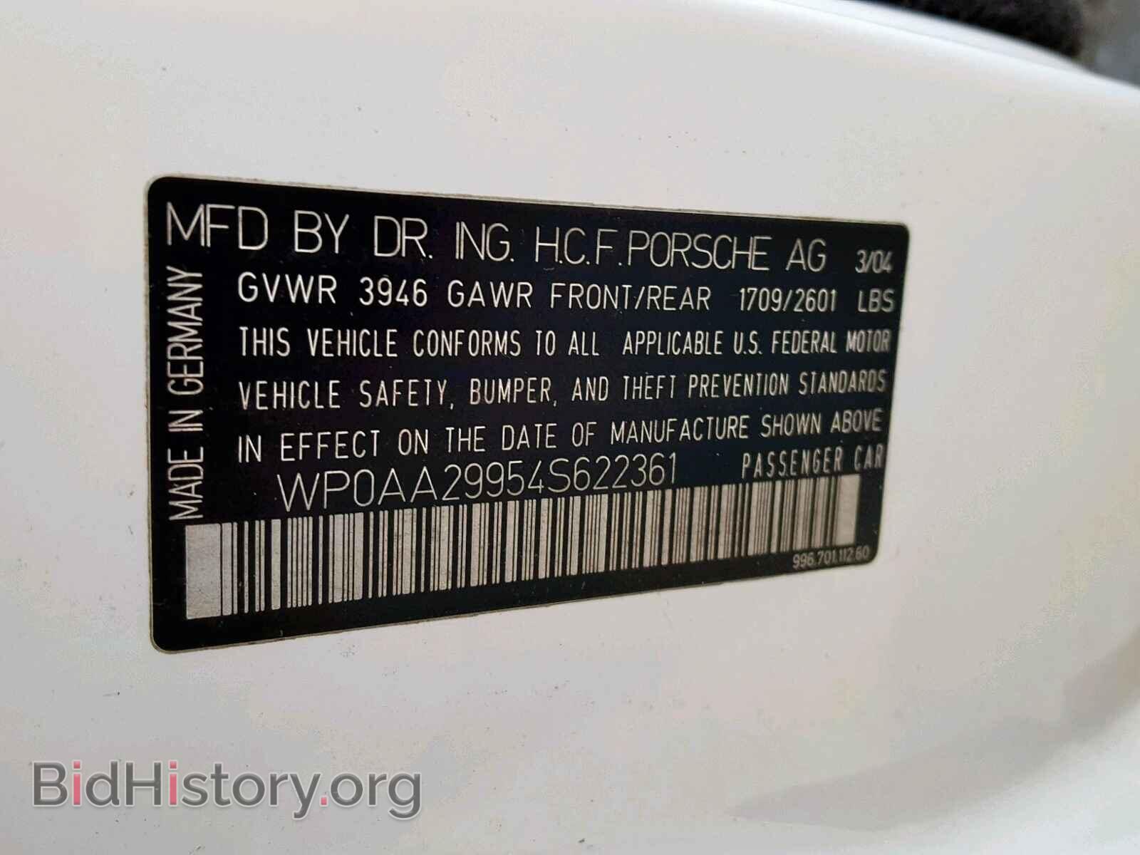 2004 PORSCHE 911 - VIN: WP0AA29954S622361 - Фото 10